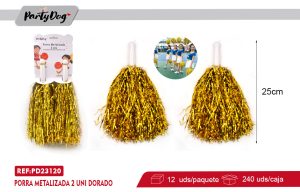 Porra Metalizada 2PCS 25CM DORADO