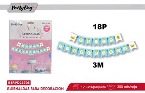 GUIRNALDAS FELIZ CUMPLEANOS CELESTES 3M