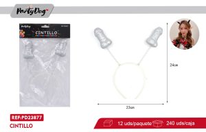 CINTILLO DESPEDIDA SOLTERA GLITTER PLATEADO