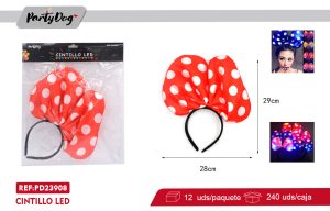 CINTILLO LED MICKY ROJO