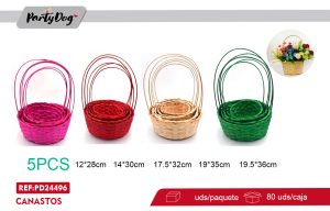 SET DE CANASTOS PASCUA 5PCS X4 UNIDADES