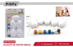 PLUMAVIT DE HUEVOS DIBUJO 5*7CM 5PCS