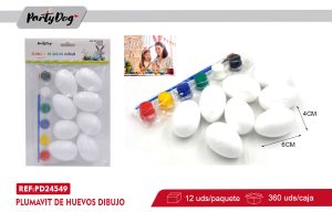 PLUMAVIT DE HUEVOS DIBUJO 4*6CM 8PCS