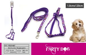 Arnés y traílla para perro 1.0X120CM