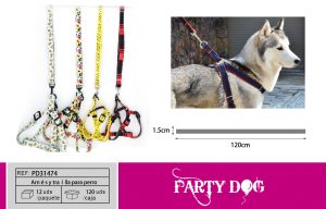 Arnés y traílla para perro 1.5*120CM