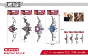 PEGATINAS TATUAJES 12*35CM X 12