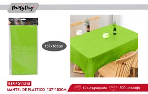 MANTEL DE PLASTICO VERDE 137*183CM