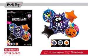 SET DE GLOBOS METALICOS HALLOWEEN 5PCS