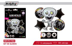 SET DE GLOBOS METALICOS HALLOWEEN 5PCS