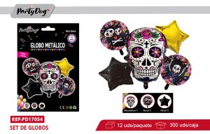 SET DE GLOBOS METALICOS HALLOWEEN 5PCS