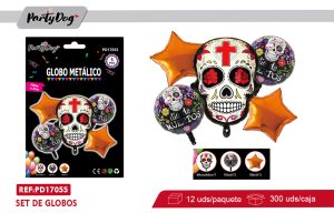 SET DE GLOBOS METALICOS HALLOWEEN 5PCS