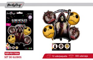 SET DE GLOBOS METALICOS HALLOWEEN 5PCS
