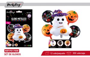 SET DE GLOBOS METALICOS HALLOWEEN 5PCS
