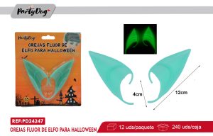 Orejas FLUOR De Elfo Para Halloween COLOR VERDE