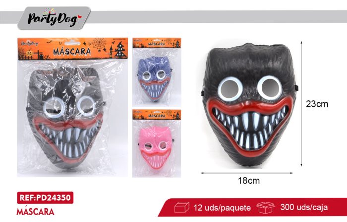 Funjoyz Máscara Led De Halloween Huggy Wuggy – 3 Efectos De Luz Y Control Remoto, Talla Universal Con Correas Ajustables, Ideal Para Terror Y Cosplay
