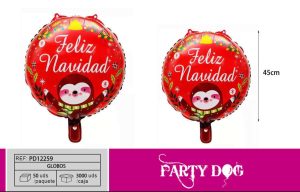 GLOBOS METALICO NAVIDAD 18 PULGADA 50PCS