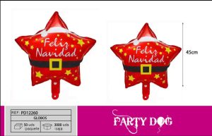 GLOBOS METALICO NAVIDAD 18 PULGADA 50PCS