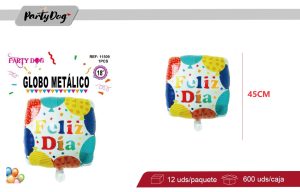 GLOBO METALIZADO 45CM FELIZ DIA