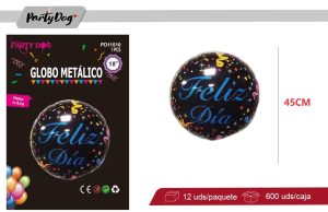 GLOBO METALIZADO 45CM FELIZ DIA