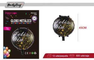 GLOBO METALIZADO 45CM FELIZ DIA