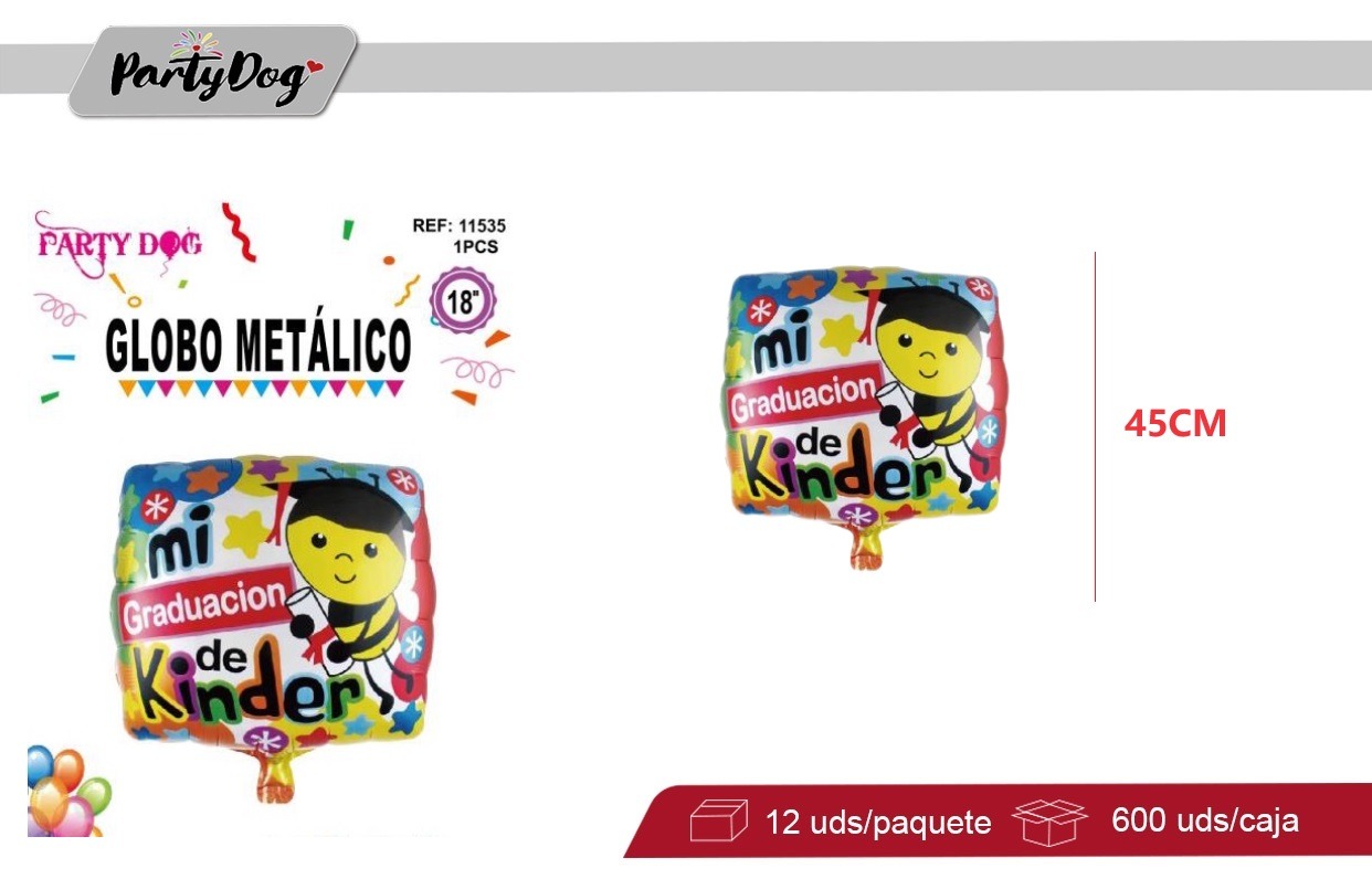 GLOBO METALIZADO 45CM GRADUADO