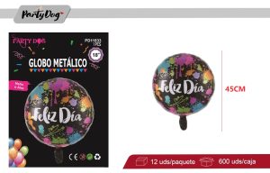 GLOBO METALICO FELIZ DIA 45CM
