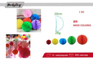 ESFERA HONEYCOMB 20CM 1PC