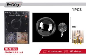 GLOBO BURBUJAS 20PULGADA