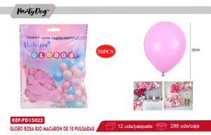 GLOBOS LATEX PASTELES LILA 20PCS 25CM