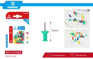 PUNCH PIN COLORES 23mm 50PCS