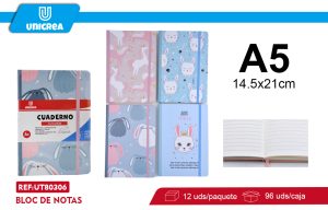A5 CUADERNO ELASTICO 96HOJAS X 12UNI