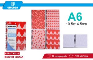 CUADERNO UNIVERSITARIO A6 7MM 80HOJAS X 12UNI