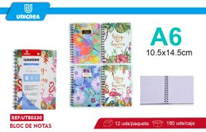 CUADERNO UNIVERSITARIO A6 7MM 80HOJAS X 12UNI