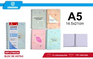 CUADERNO UNIVERSITARIO A5 7MM 80HOJAS X 12UNI