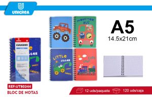 CUADERNO UNIVERSITARIO A5 7MM 80HOJAS X 12UNI