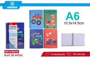 CUADERNO UNIVERSITARIO A6 7MM 80HOJAS X 12UNI