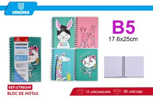 CUADERNO UNIVERSITARIO B5 7MM 80HOJAS X 12UNI