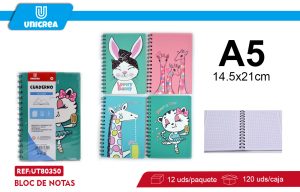CUADERNO UNIVERSITARIO A5 7MM 80HOJAS X 12UNI