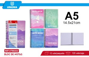 CUADERNO UNIVERSITARIO A5 7MM 80HOJAS X 12UNI