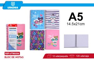 CUADERNO UNIVERSITARIO A5 7MM 80HOJAS X 12UNI