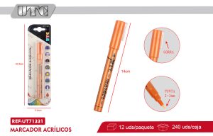 plumón de Acrílicos color metalico marron