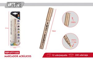 plumón de Acrílicos color metalico café