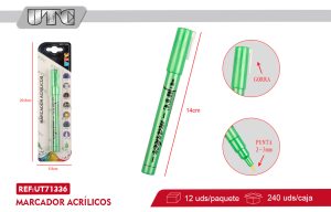 plumón de Acrílicos color metalico verde