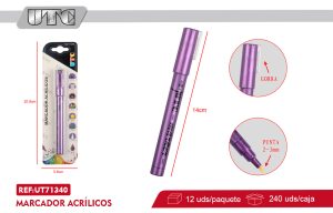 plumón de Acrílicos color metalico MORADO
