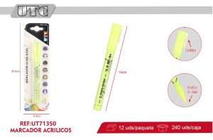 plumón de Acrílicos  fluorescente maiz