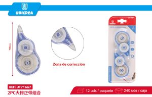 CINTA CORRECTORA 5MM*12M 2PCS