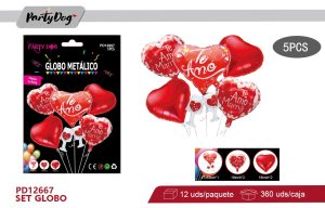 SET DE GLOBOS METALICO DIA MAMA 5PCS