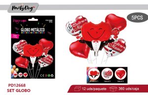 SET DE GLOBOS METALICO DIA MAMA 5PCS