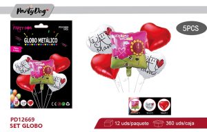 SET DE GLOBOS METALICO DIA MAMA 5PCS
