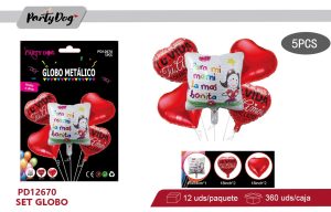 SET DE GLOBOS METALICO DIA MAMA 5PCS
